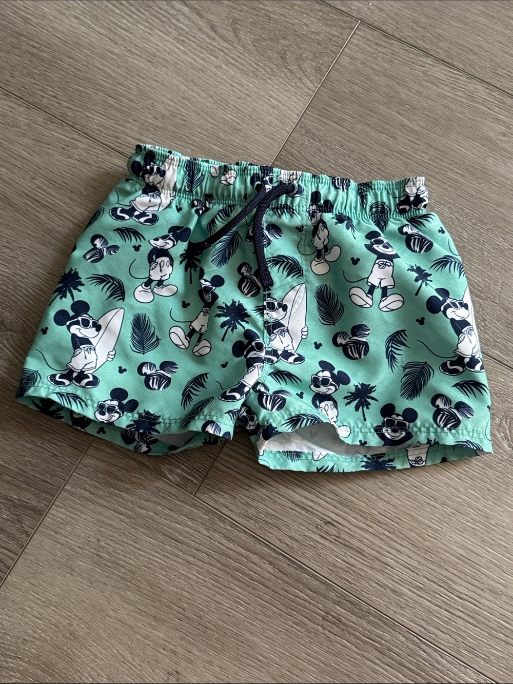 H&M Mint Green Mickey Mouse Swim Shorts